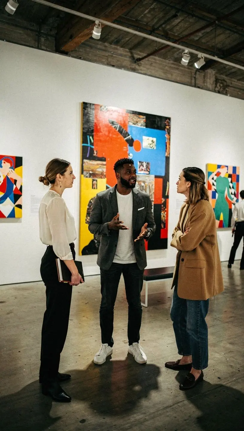 Widok na zewnętrzną część muzeum z pięknym ogrodem i rzeźbami.